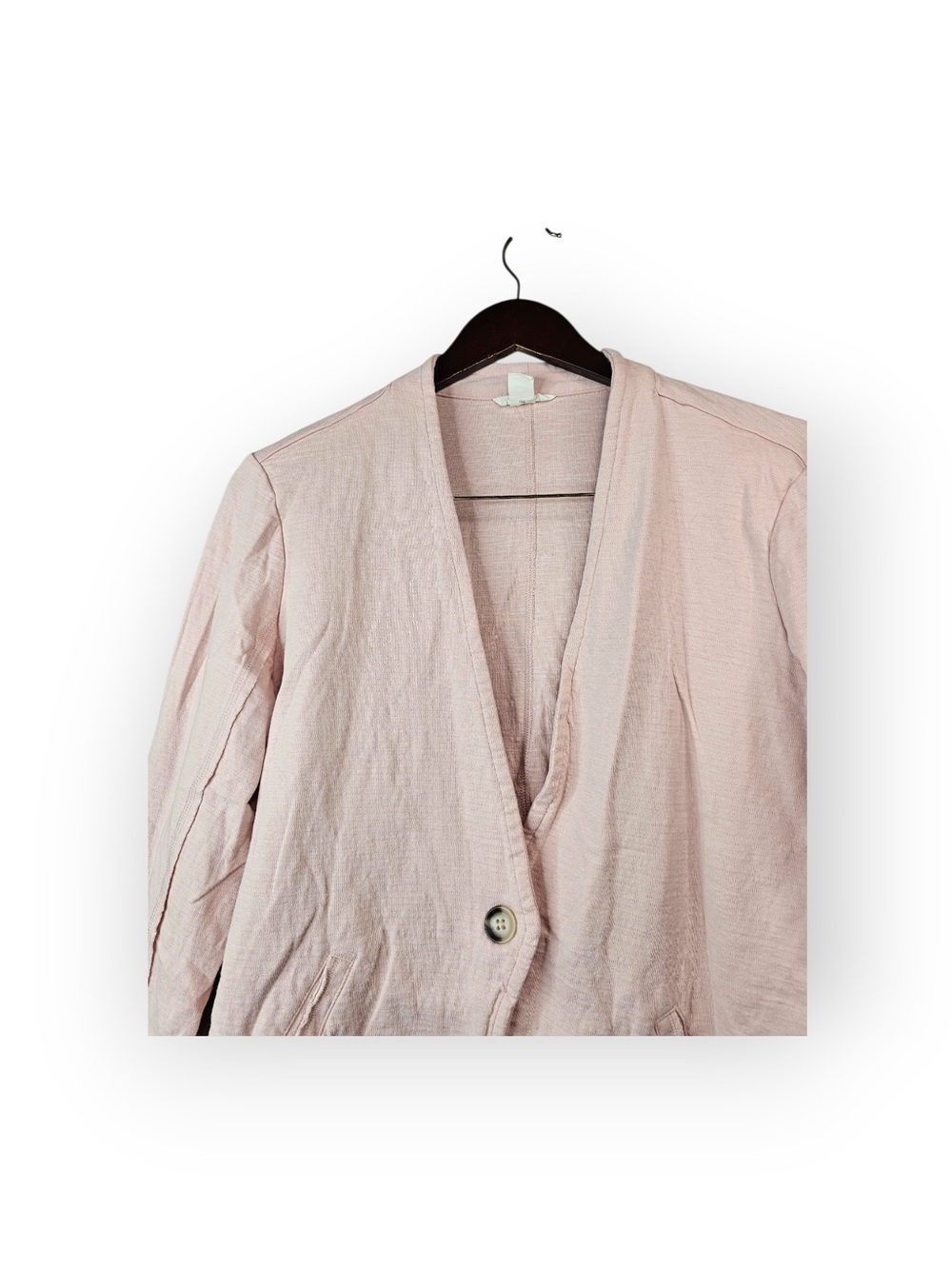 PacSun Soft Blush Pink Knit One-Button Blazer Cardigan Size XL - Picture 3 of 5